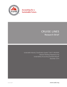cruise lines - Sustainability Accounting Standards Board