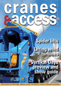 Spider lifts Lifting wind turbines Vertikal Days preview and show guide