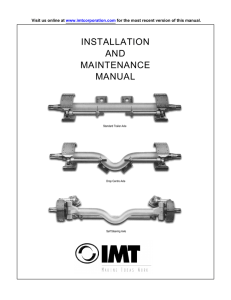 IMT Installation and Maintenance Manual