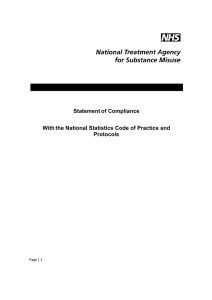 Compliance Statement - National Treatment Agency for Substance
