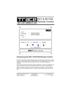 RC7-RC7GS Remote Control