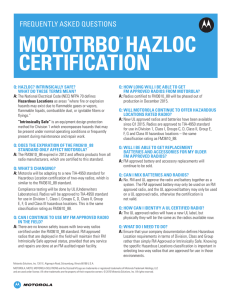 MOTOTRBO™ HAZLOC Certification - ERS