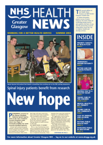 Health News 2003/2 Summer - NHS Greater Glasgow and Clyde