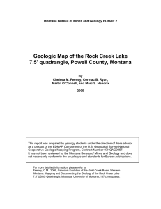 Geologic Map of the Rock Creek 1.5` quadrangle, Powelll