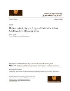 Recent Seismicity and Regional Extension aithin Southwestern