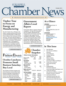 October 2013 Newsletter - Kalispell Chamber of Commerce