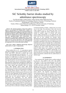 SiC Schottky barrier diodes studied by admittance spectroscopy