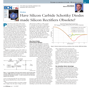 Diodes Have Silicon Carbide Schottky Diodes made