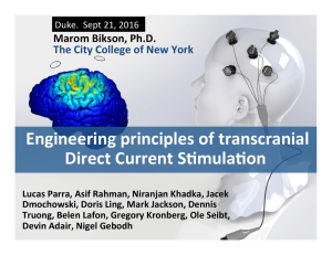 Engineering principles of transcranial Direct Current S$mula$on
