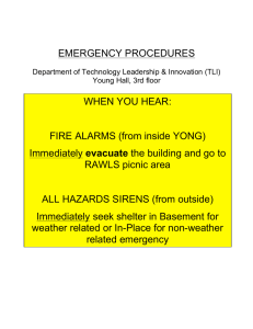 EMERGENCY PROCEDURES WHEN YOU HEAR: FIRE ALARMS