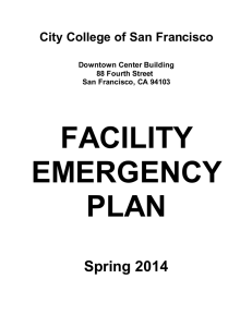 Facility Emergency Plan - City College of San Francisco