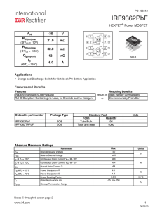 IRF9362PbF Product Data Sheet