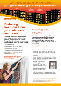 Reducing heat loss from your windows and doors