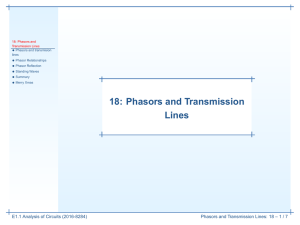 18: Phasors and Transmission Lines