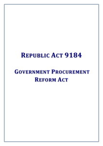Republic Act 9184 - Government Procurement Policy Board