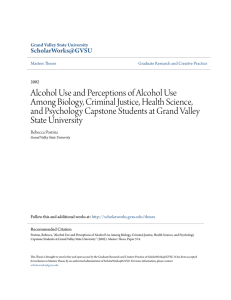 Alcohol Use and Perceptions of Alcohol Use Among Biology