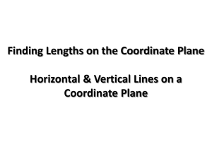 Finding Lengths of Horizontal and Vertical Lines on a Coordinate