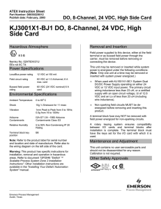 KJ3001X1-BJ1 DO, 8-Channel, 24 VDC, High Side Card