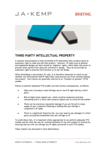 THIRD PARTY INTELLECTUAL PROPERTY