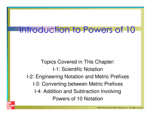 Introduction to Powers of 10