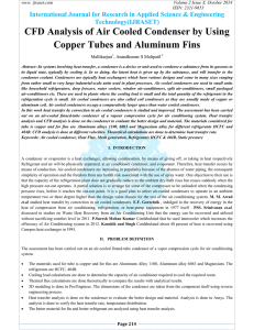 CFD Analysis of Air Cooled Condenser by Using Copper Tubes and