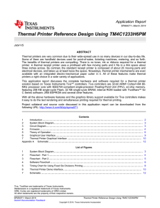 Thermal Printer Reference Design Using