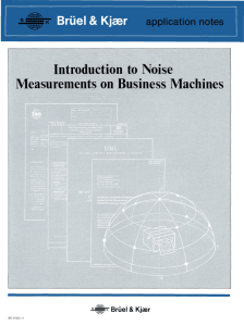 Application notes - Introduction to Noise Measurements on Business