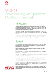 Mobile elevating work platforms