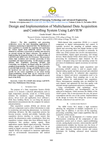 Design and Implementation of Multichannel Data Acquisition and