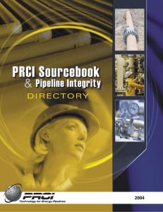 PRCI Sourcebook and Pipeline Integrity Directory