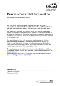Music in schools: what hubs must do