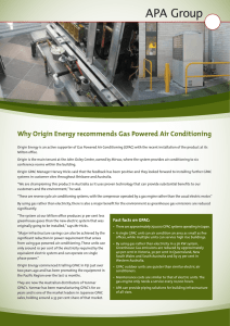 Why Origin Energy recommends Gas Powered Air Conditioning