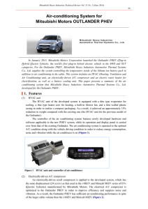 Air-conditioning System for Mitsubishi Motors OUTLANDER PHEV