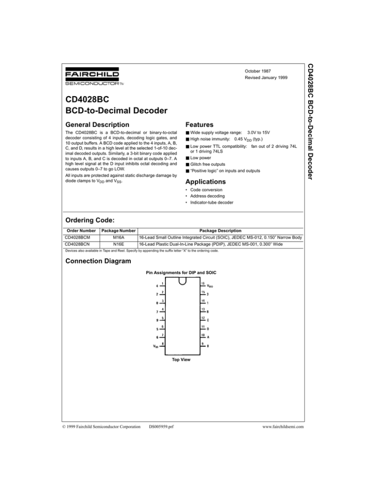 Cd Bc Bcd To Decimal Decoder