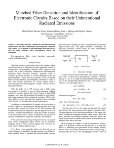 Matched Filter Detection and Identification of Electronic Circuits