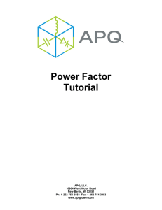 Power Factor Tutorial