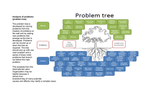 Analysis of problems (problem tree)