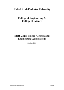 engineering applications of systems of linear equations
