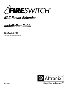 NAC Power Extender Installation Guide FireSwitch108