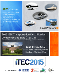 ITEC 2015 Final Program - IEEE Transportation Electrification