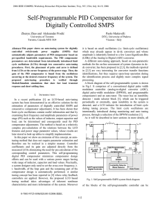 Self-Programmable PID Compensator for Digitally Controlled SMPS