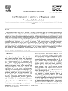 Growth mechanism of amorphous hydrogenated