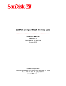 SanDisk CompactFlash Memory Card