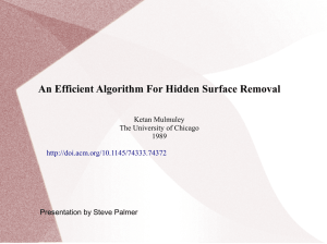An Efficient Algorithm For Hidden Surface Removal