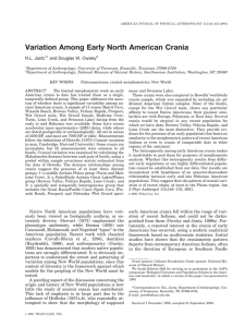 Variation Among Early North American Crania