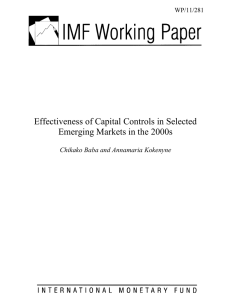Effectiveness of Capital Controls in Selected Emerging