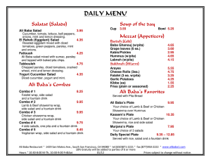 daily menu