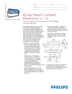 eColor Reach Compact Powercore, UL / CE