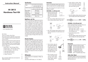 HI 3812 Hardness Test Kit