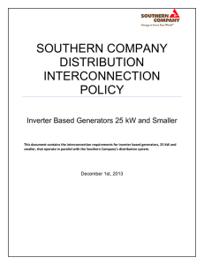 SOCO DG Interconnection Standard